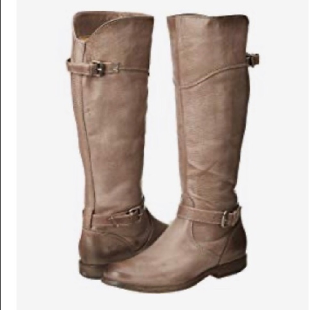 Frye grey riding boots size 6